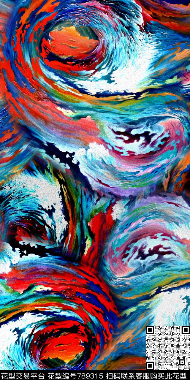 抽象几何数码数码印花华亿平台下载（图片编号: 789315） - 瓦栏（Walan）