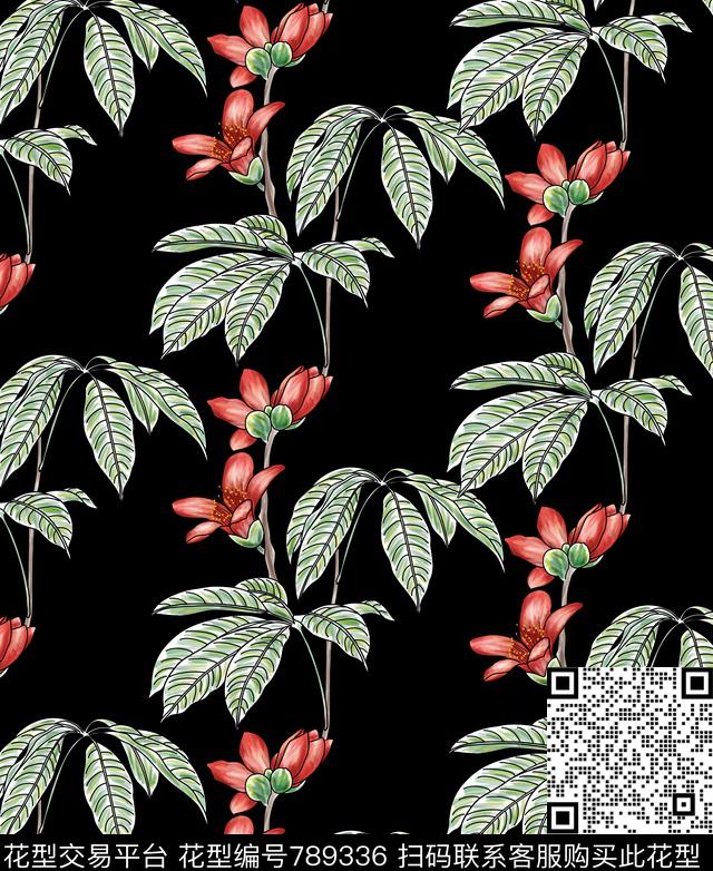 笔触印象派绘画女装数码印花华亿平台下载（图片编号: 789336） - 瓦栏（Walan）