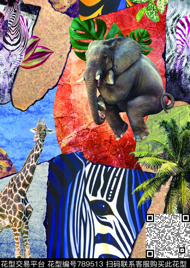 立体几何大象数码印花华亿平台下载（图片编号: 789513） - 瓦栏（Walan）
