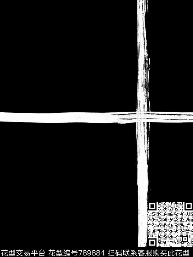 抽象水墨条纹数码印花华亿平台下载（图片编号: 789884） - 瓦栏（Walan）