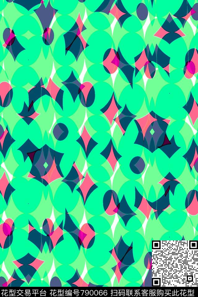 不规则几何菱形色块传统印花华亿平台下载（图片编号: 790066） - 瓦栏（Walan）