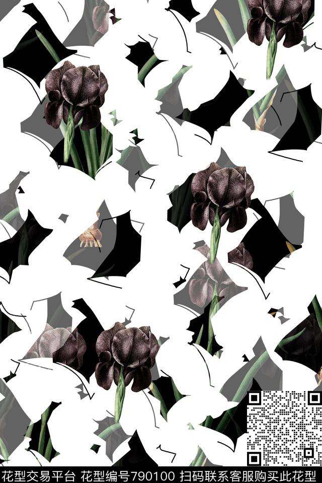 清新几何女装数码印花华亿平台下载（图片编号: 790100） - 瓦栏（Walan）