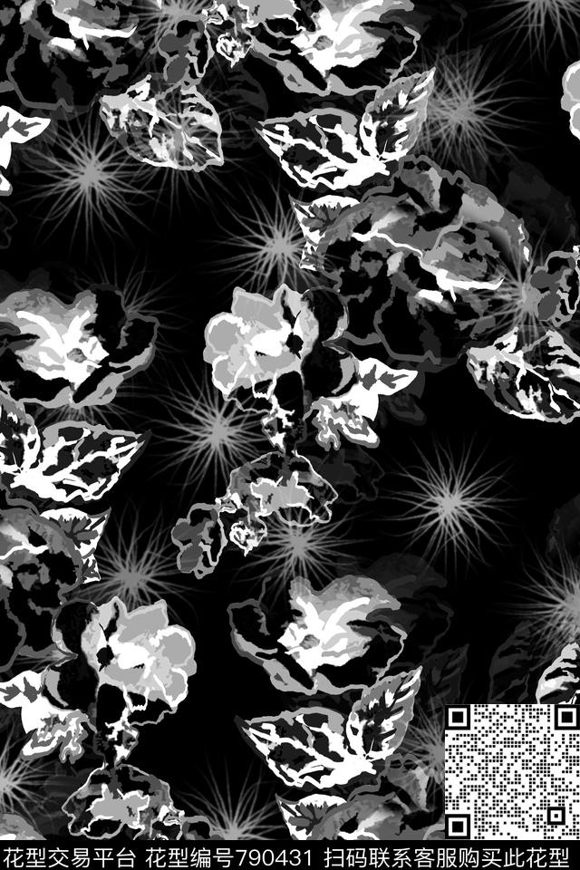 手绘艺术荷花花卉传统印花华亿平台下载（图片编号: 790431） - 瓦栏（Walan）