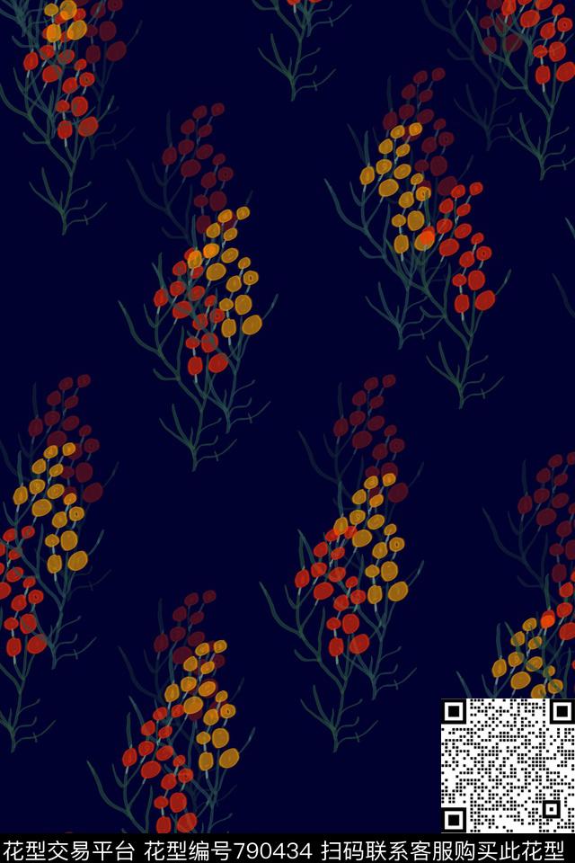 菊花花卉果实传统印花华亿平台下载（图片编号: 790434） - 瓦栏（Walan）
