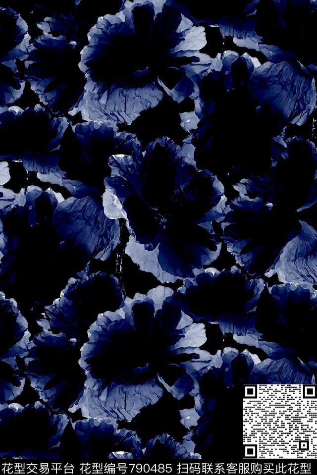 抽象花卉纹理花卉男装华亿平台数码印花华亿平台下载（图片编号: 790485） - 瓦栏（Walan）