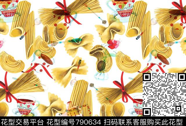 意大利面咖啡餐具数码印花华亿平台下载（图片编号: 790634） - 瓦栏（Walan）