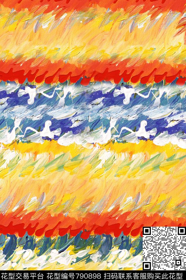 肌理纹理油画数码印花华亿平台下载（图片编号: 790898） - 瓦栏（Walan）