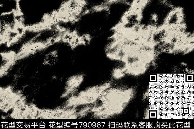 泼墨纹理黑白数码印花华亿平台下载（图片编号: 790967） - 瓦栏（Walan）