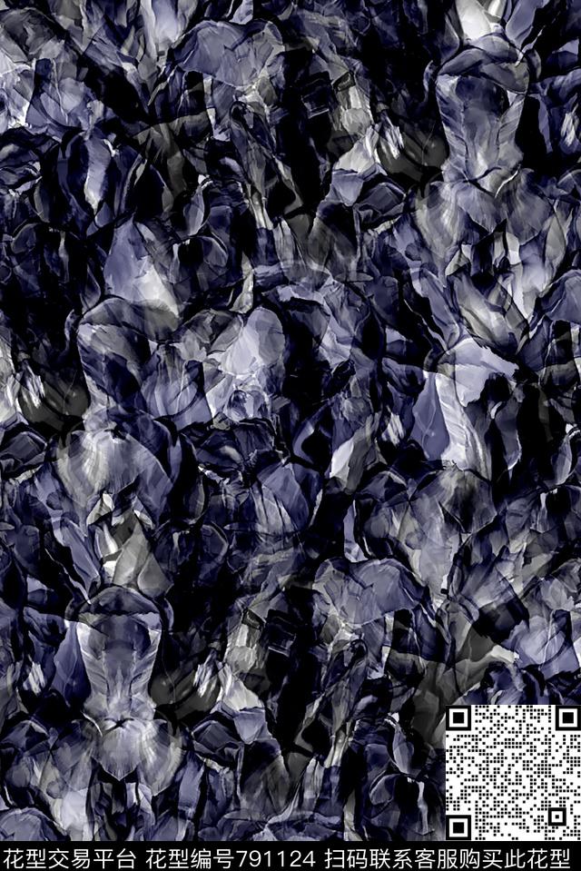 抽象纹理肌理纹男装华亿平台数码印花华亿平台下载（图片编号: 791124） - 瓦栏（Walan）