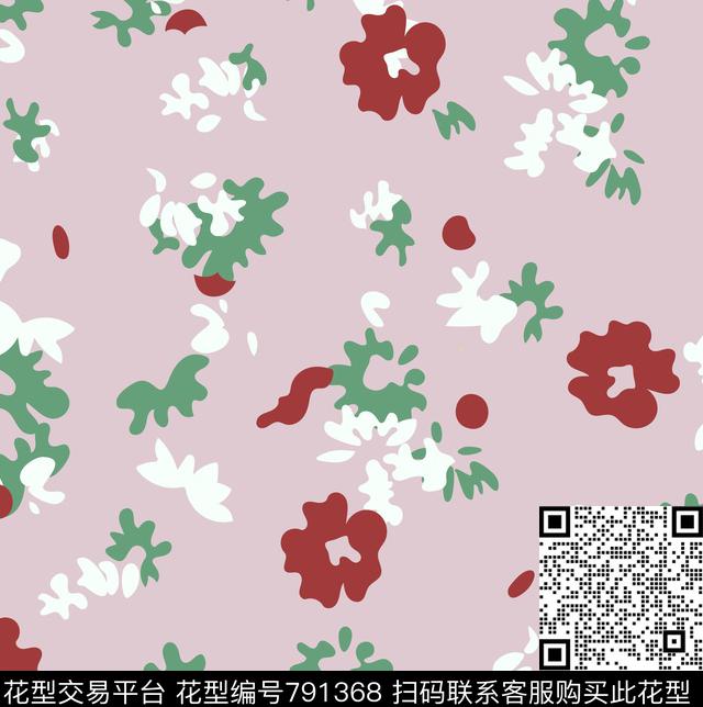 花卉花朵仿大牌女装传统印花华亿平台下载（图片编号: 791368） - 瓦栏（Walan）