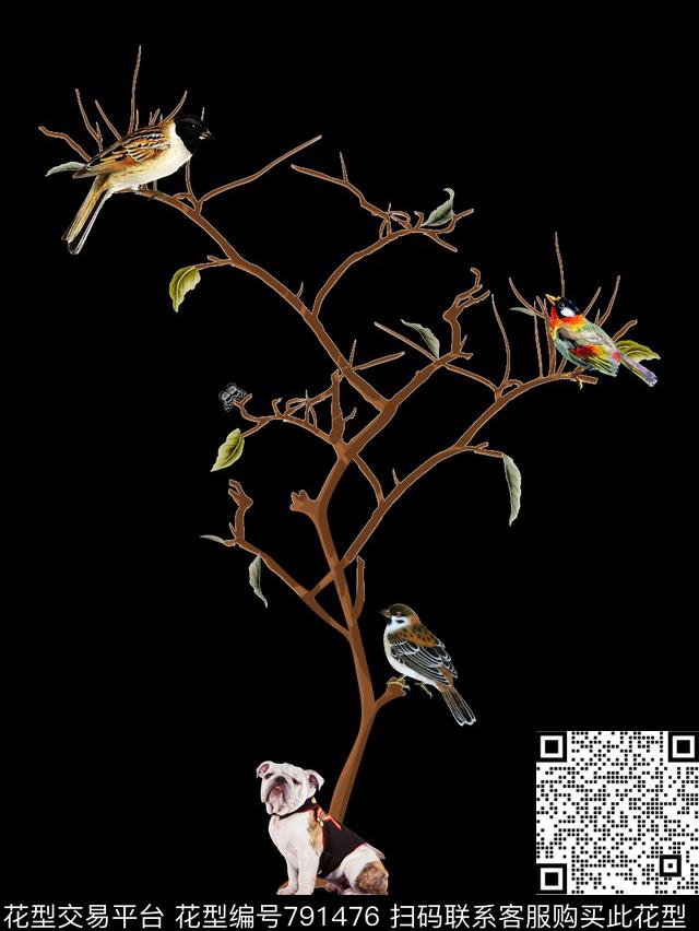 简欧时尚动物数码印花华亿平台下载（图片编号: 791476） - 瓦栏（Walan）