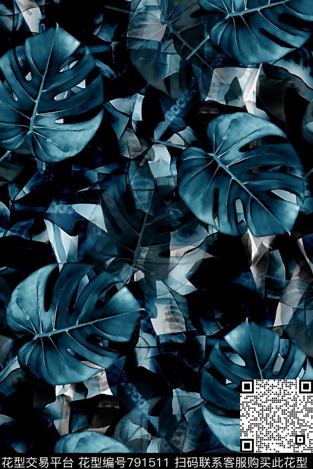 树叶纹理底纹男装华亿平台数码印花华亿平台下载（图片编号: 791511） - 瓦栏（Walan）