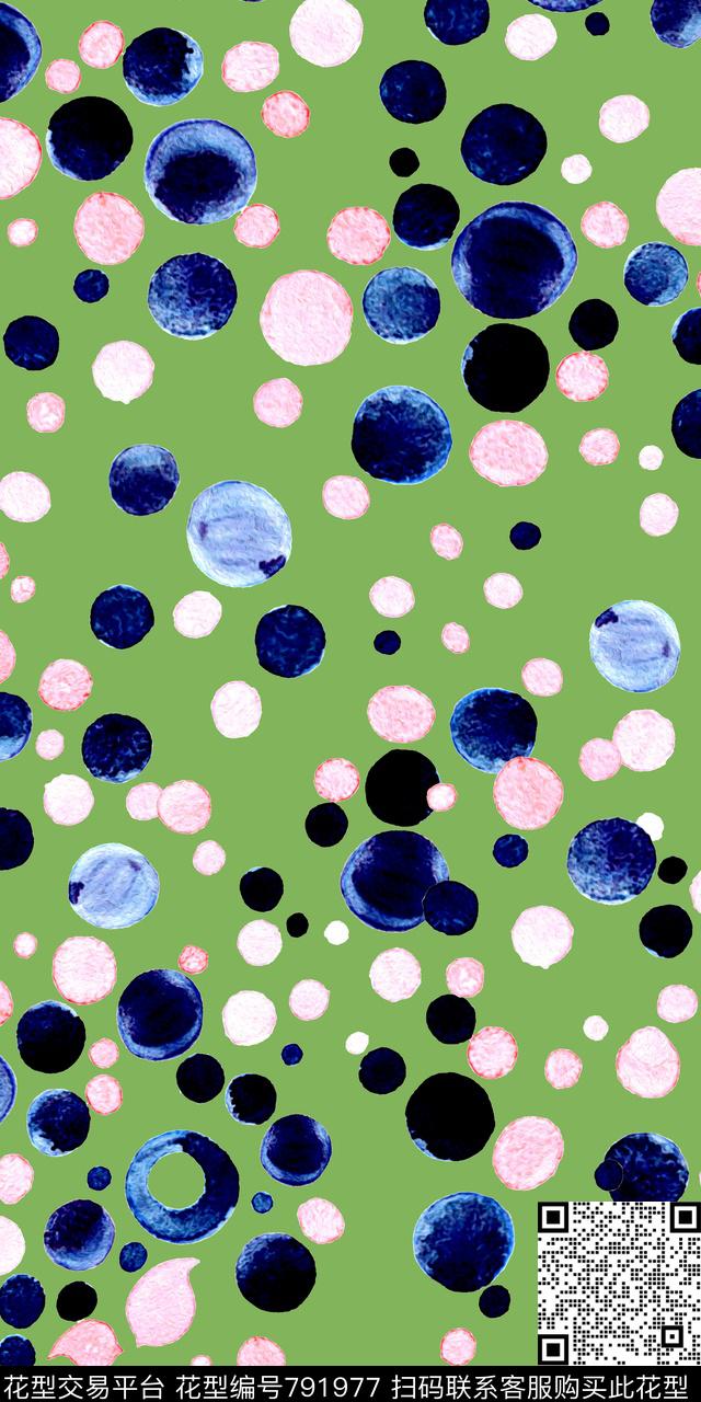 水彩几何抽象数码印花华亿平台下载（图片编号: 791977） - 瓦栏（Walan）