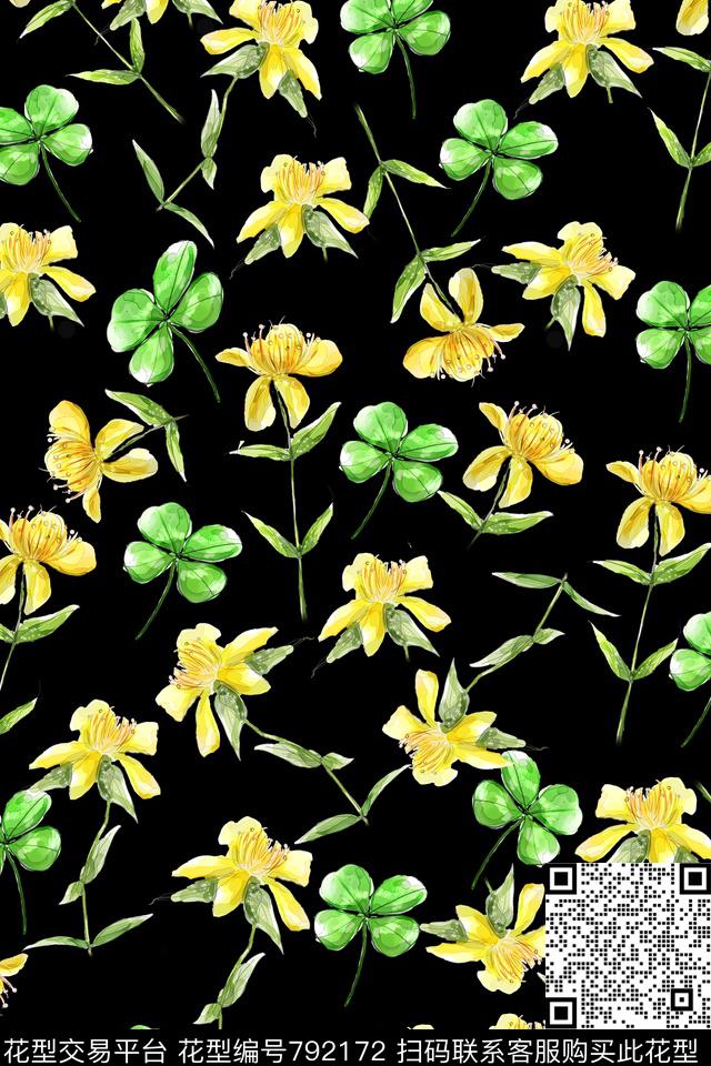 小碎花花朵花卉数码印花华亿平台下载（图片编号: 792172） - 瓦栏（Walan）