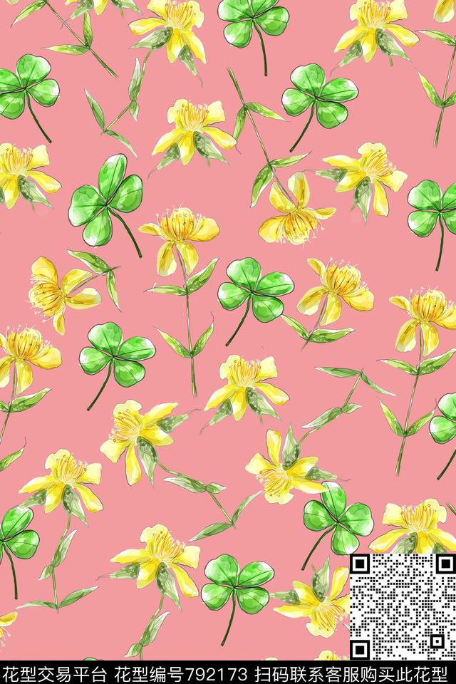小碎花花朵花卉数码印花华亿平台下载（图片编号: 792173） - 瓦栏（Walan）