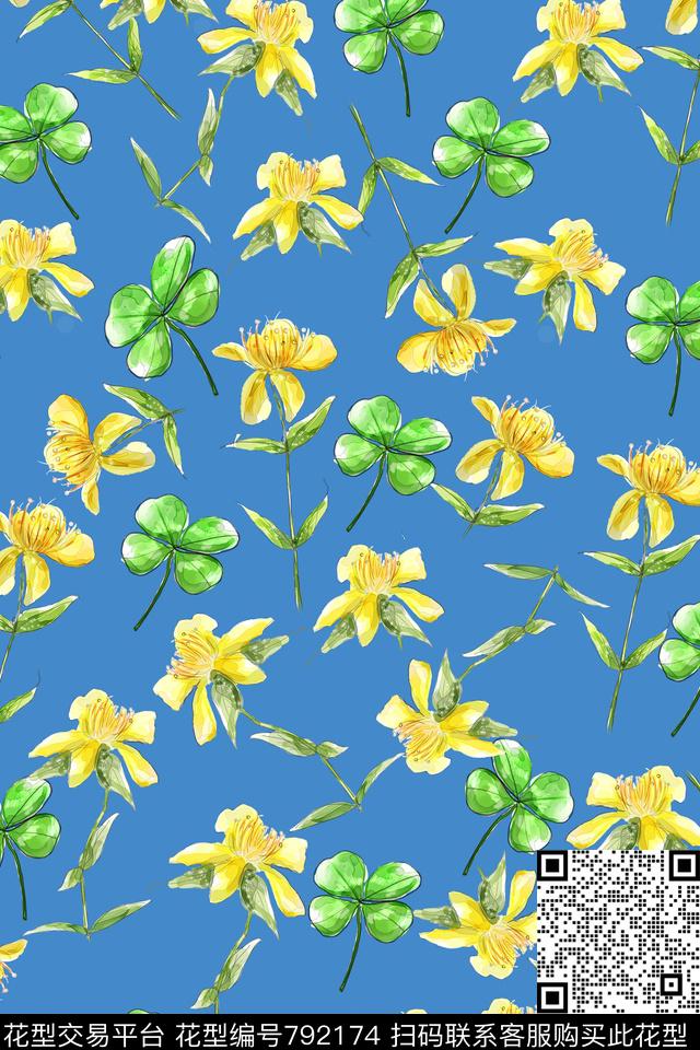 小碎花花朵花卉数码印花华亿平台下载（图片编号: 792174） - 瓦栏（Walan）