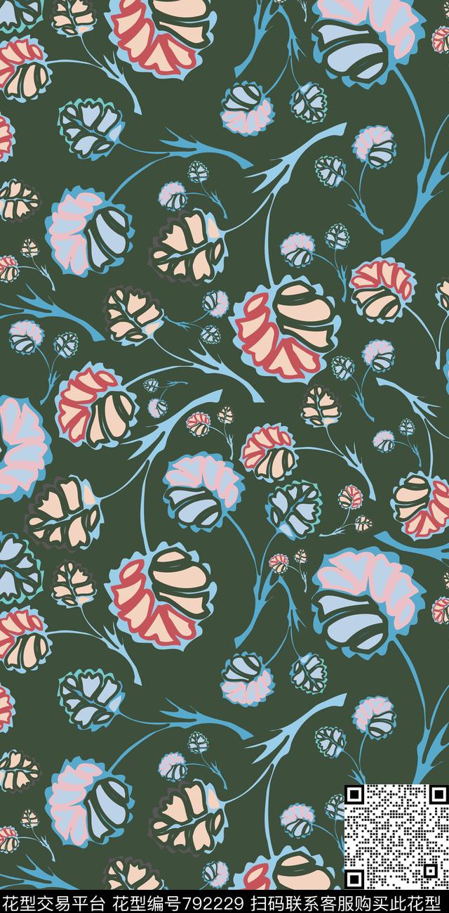 乱花小碎花花朵传统印花华亿平台下载（图片编号: 792229） - 瓦栏（Walan）