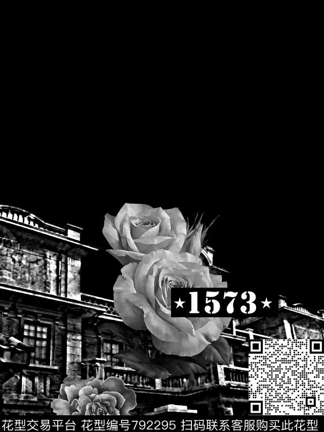 复古房子花卉男装T恤华亿平台数码印花华亿平台下载（图片编号: 792295） - 瓦栏（Walan）