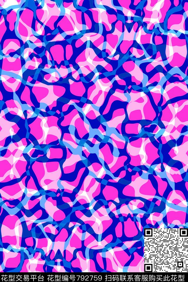 曲线波浪条纹细条纹传统印花华亿平台下载（图片编号: 792759） - 瓦栏（Walan）