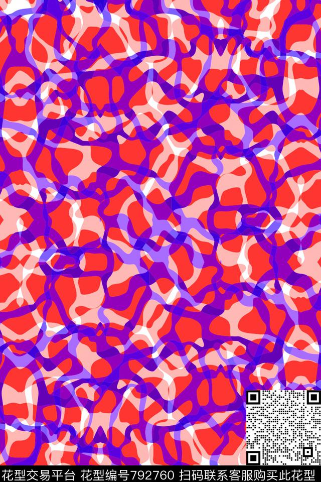 曲线波浪条纹细条纹传统印花华亿平台下载（图片编号: 792760） - 瓦栏（Walan）