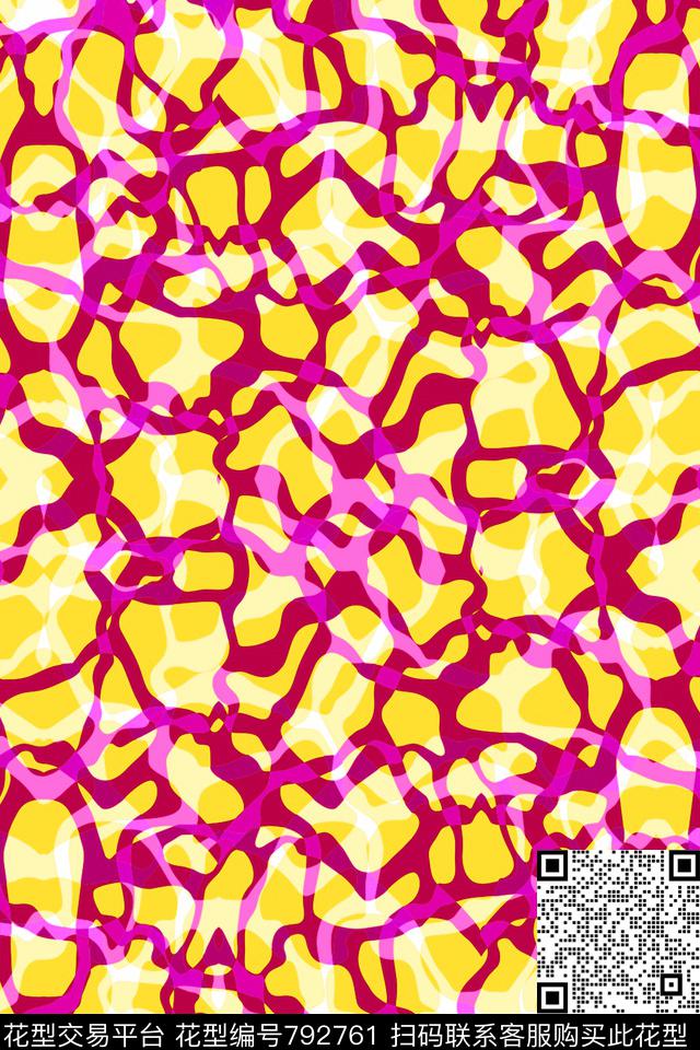 曲线波浪条纹细条纹传统印花华亿平台下载（图片编号: 792761） - 瓦栏（Walan）