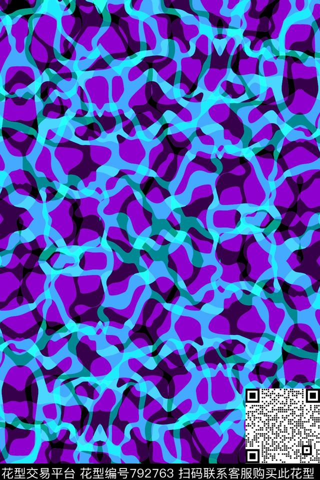 曲线波浪条纹细条纹传统印花华亿平台下载（图片编号: 792763） - 瓦栏（Walan）