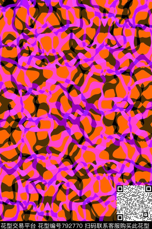 曲线波浪条纹细条纹传统印花华亿平台下载（图片编号: 792770） - 瓦栏（Walan）