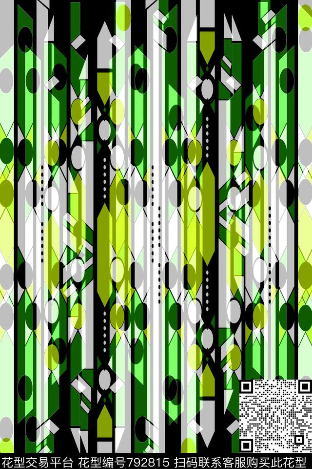 竖条条纹几何条纹传统印花华亿平台下载（图片编号: 792815） - 瓦栏（Walan）