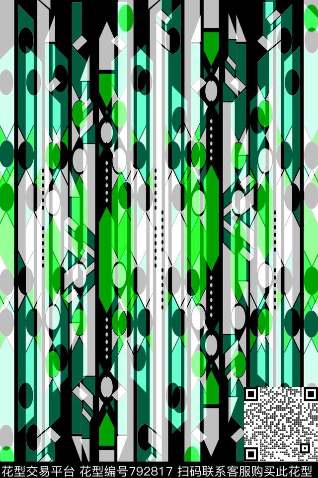 竖条条纹几何条纹传统印花华亿平台下载（图片编号: 792817） - 瓦栏（Walan）