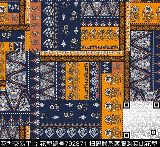 精美绿叶植物数码印花华亿平台下载（图片编号: 792871） - 瓦栏（Walan）