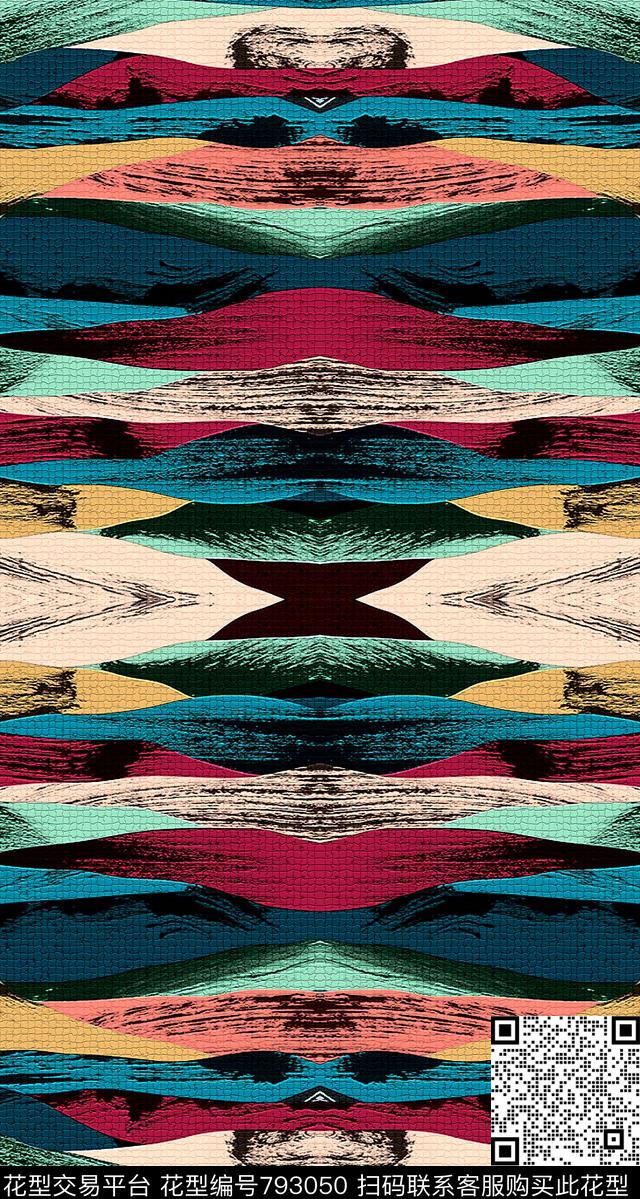 波浪条纹细条纹条纹数码印花华亿平台下载（图片编号: 793050） - 瓦栏（Walan）