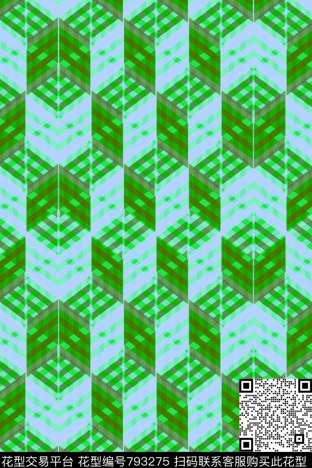 马赛克小方块不规则几何传统印花华亿平台下载（图片编号: 793275） - 瓦栏（Walan）