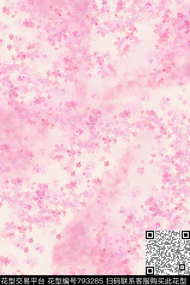 小清新乱花花卉小碎花数码印花华亿平台下载（图片编号: 793285） - 瓦栏（Walan）