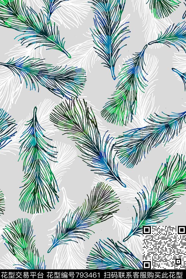 女装叶子热带传统印花华亿平台下载（图片编号: 793461） - 瓦栏（Walan）