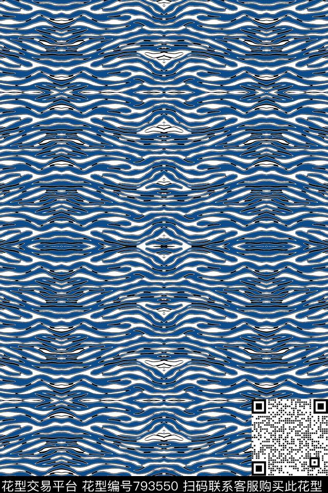 手绘线条笔触条纹混搭条纹图案传统印花华亿平台下载（图片编号: 793550） - 瓦栏（Walan）