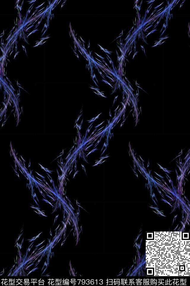 抽象线条女装数码印花华亿平台下载（图片编号: 793613） - 瓦栏（Walan）