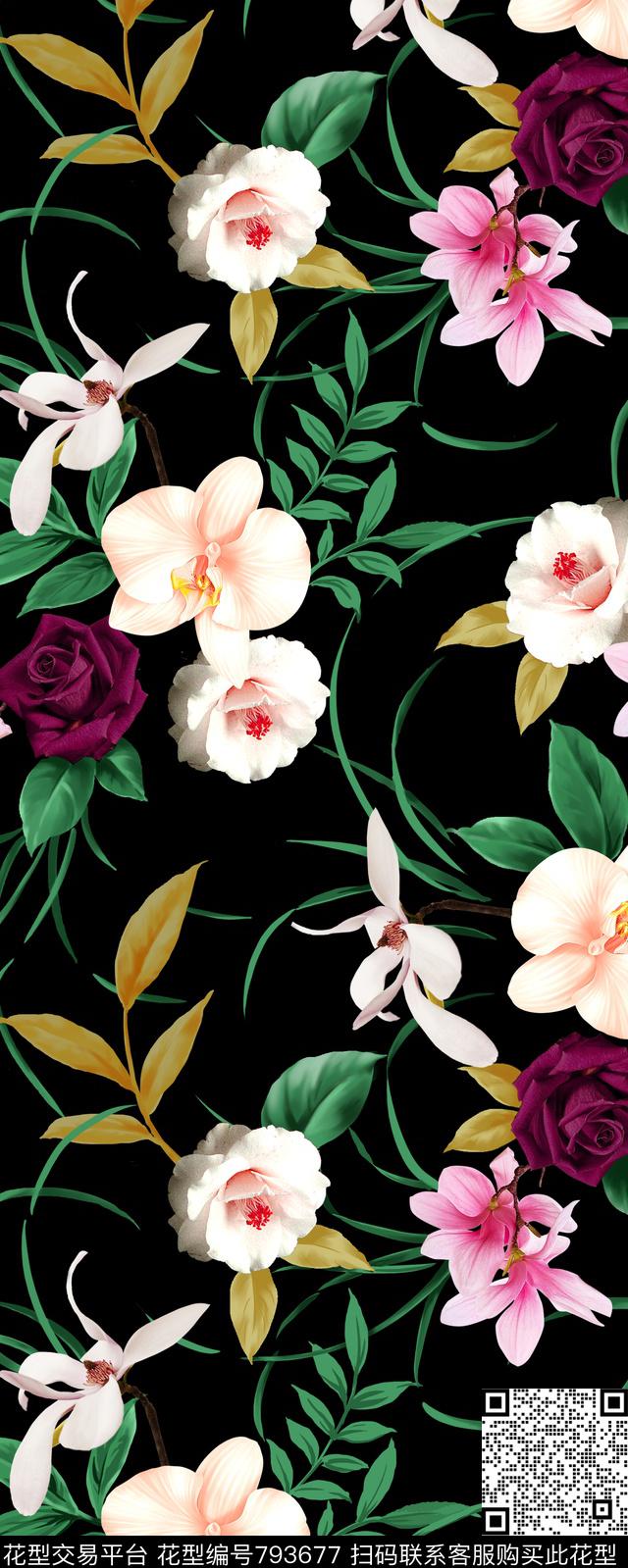 清新优雅时尚传统印花华亿平台下载（图片编号: 793677） - 瓦栏（Walan）