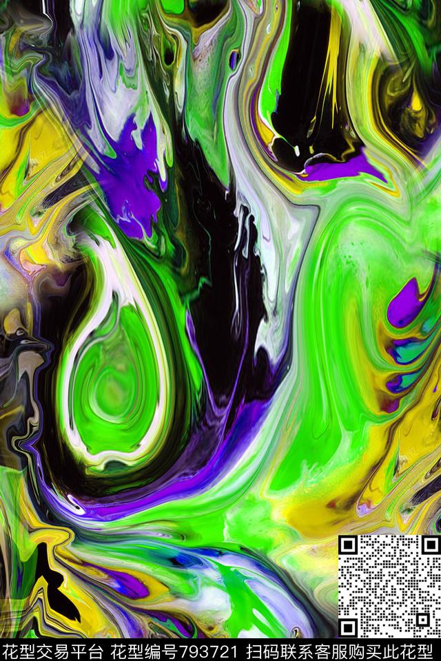 笔触油墨笔刷数码印花华亿平台下载（图片编号: 793721） - 瓦栏（Walan）