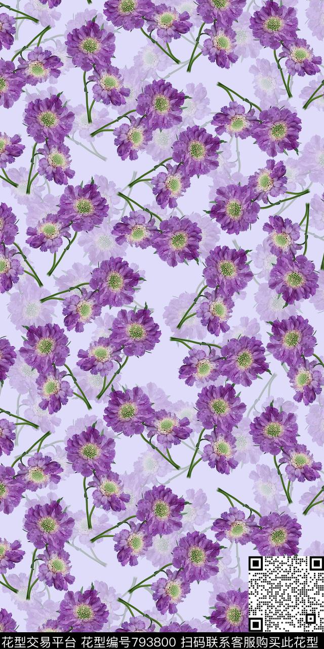 花卉数码印花华亿平台下载（图片编号: 793800） - 瓦栏（Walan）