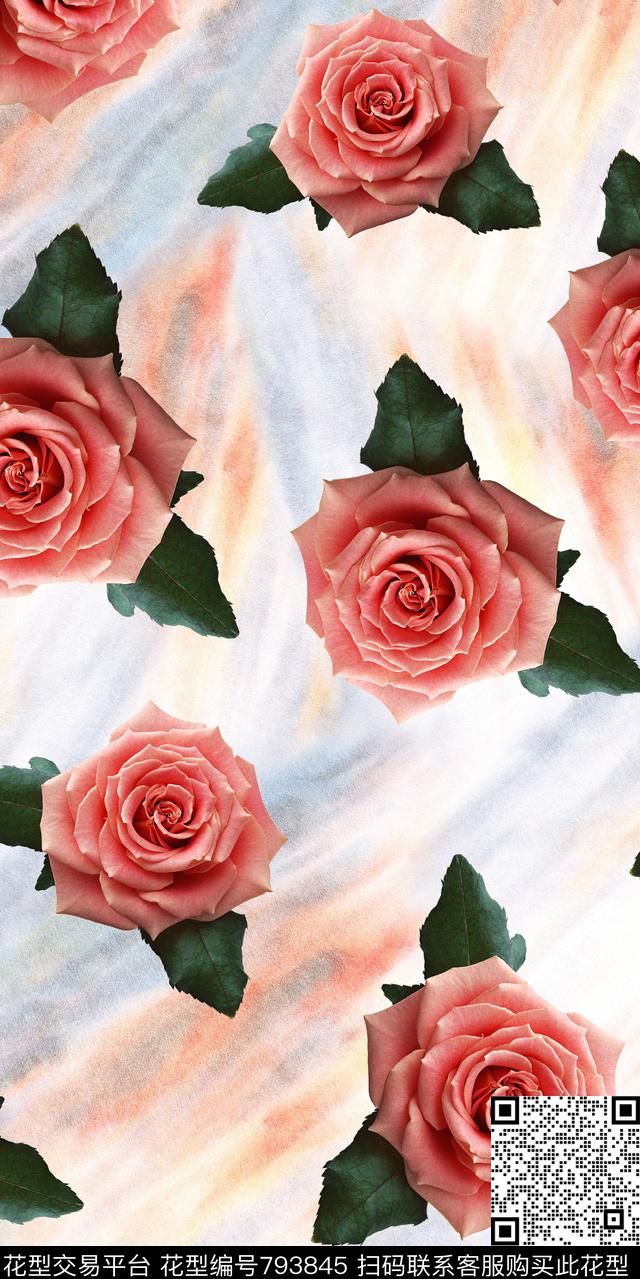 花卉花朵乱花数码印花华亿平台下载（图片编号: 793845） - 瓦栏（Walan）