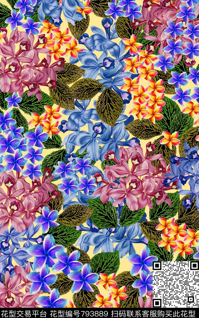 女装花卉刺绣数码印花华亿平台下载（图片编号: 793889） - 瓦栏（Walan）