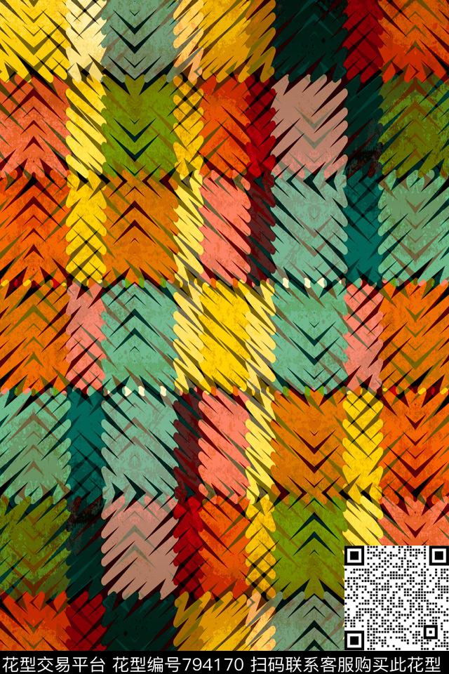 细条纹条子横条传统印花华亿平台下载（图片编号: 794170） - 瓦栏（Walan）