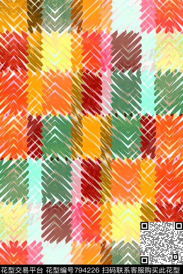 细条纹条子横条传统印花华亿平台下载（图片编号: 794226） - 瓦栏（Walan）