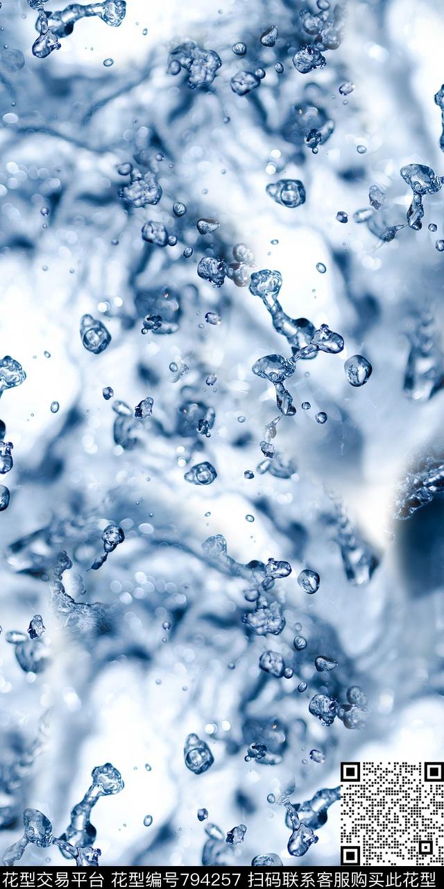 抽象水滴数码数码印花华亿平台下载（图片编号: 794257） - 瓦栏（Walan）
