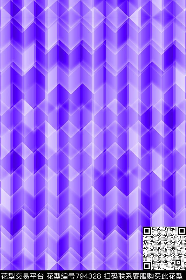 不规则几何小方块菱形传统印花华亿平台下载（图片编号: 794328） - 瓦栏（Walan）