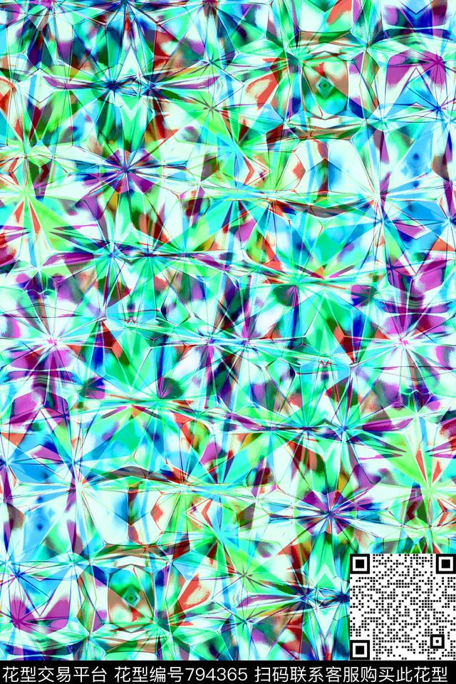 十字菱形不规则几何传统印花华亿平台下载（图片编号: 794365） - 瓦栏（Walan）