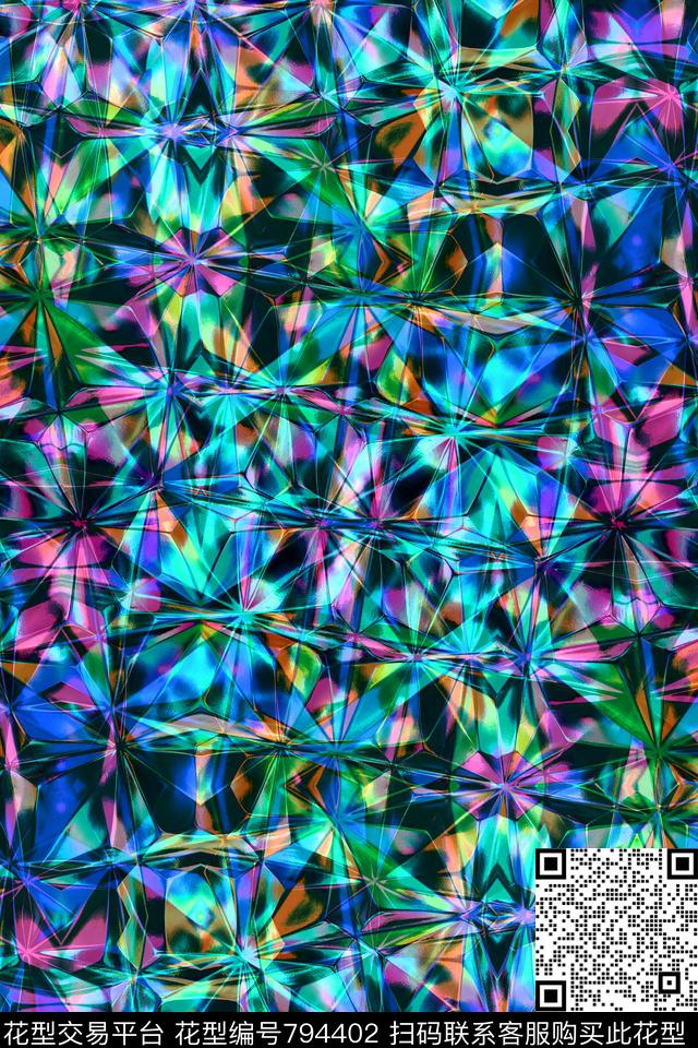 十字菱形不规则几何传统印花华亿平台下载（图片编号: 794402） - 瓦栏（Walan）