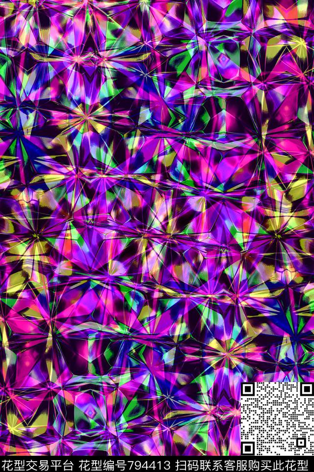 十字菱形不规则几何传统印花华亿平台下载（图片编号: 794413） - 瓦栏（Walan）