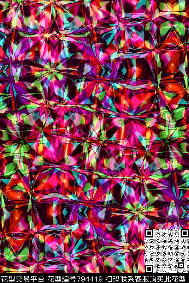 十字菱形不规则几何传统印花华亿平台下载（图片编号: 794419） - 瓦栏（Walan）