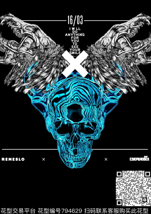 文字毁日几何数码印花华亿平台下载（图片编号: 794629） - 瓦栏（Walan）